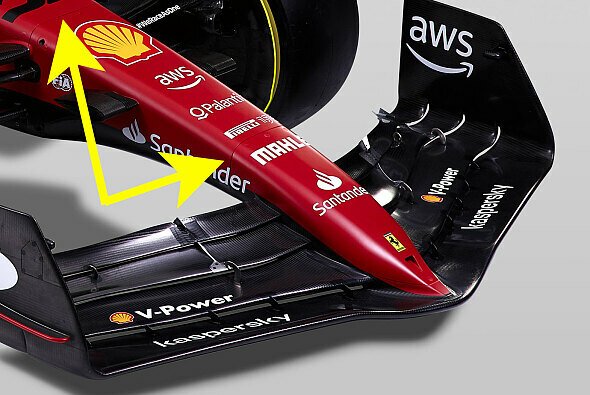 Die Nase besteht aus zwei größeren Segmenten - Foto: Ferrari