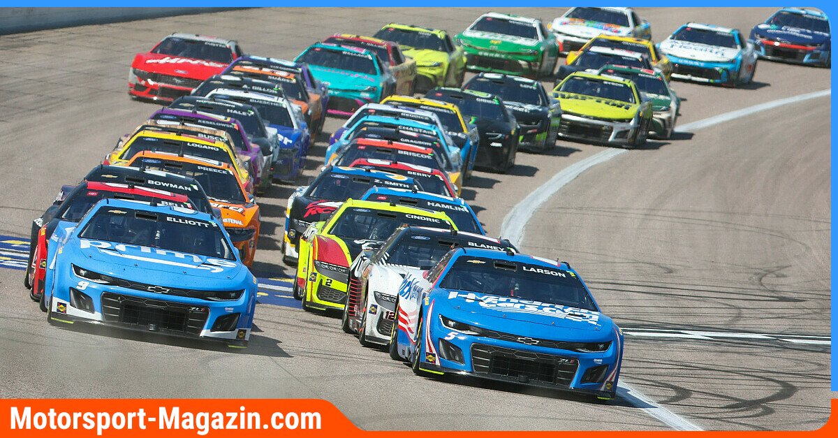 NASCAR-Rennen-12-Kyle-Larson-feiert-in-Kansas-perfekten-dritten-Saisonsieg