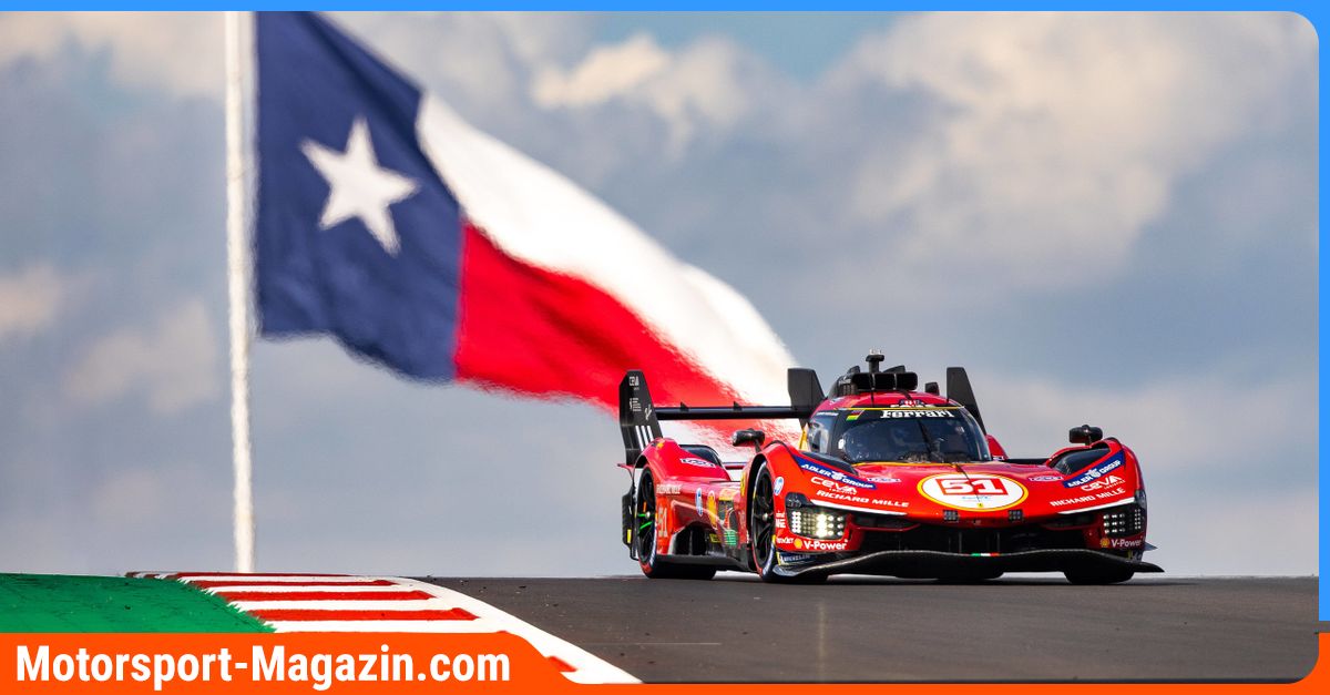 Antonio Giovinazzi in pista a Austin, con la Ferrari, durante le qualifiche della Lone Star Le Mans 2026, immagine di approfondimento