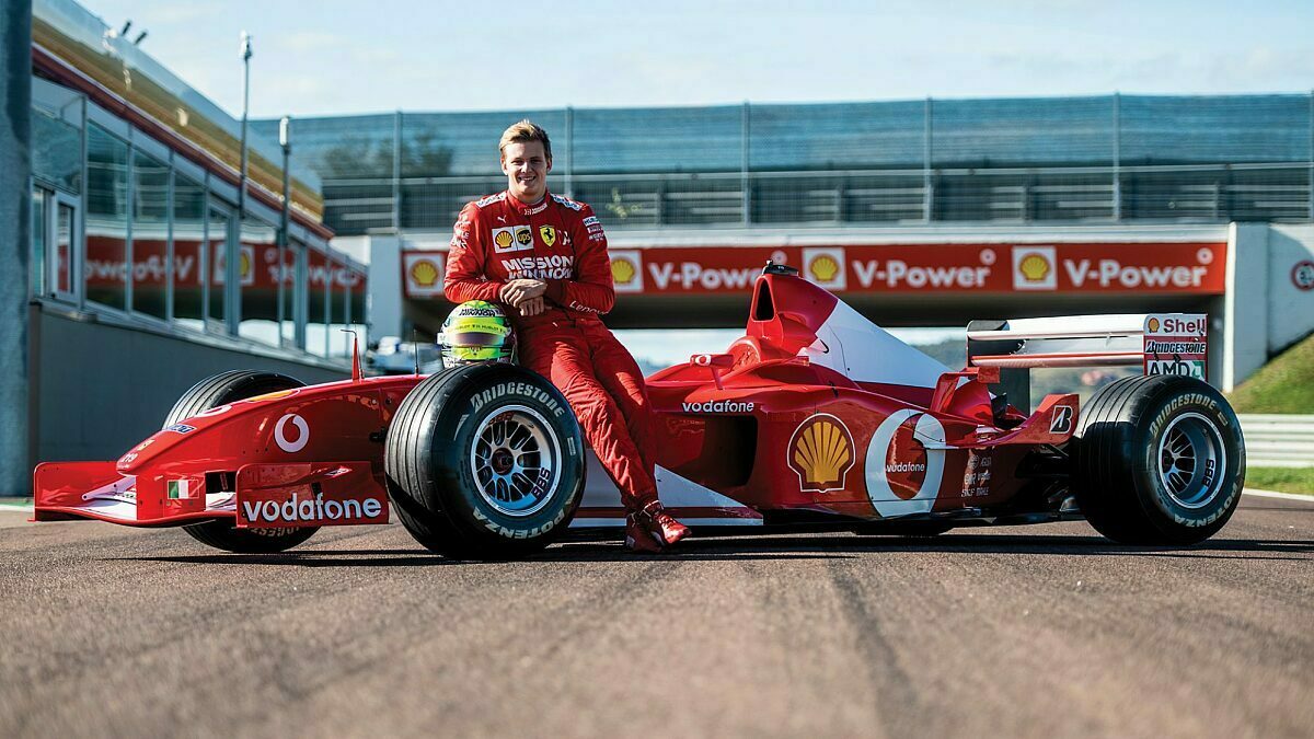 Formel 1 Mick Schumacher fährt Ferrari F2002, jetzt Auktion