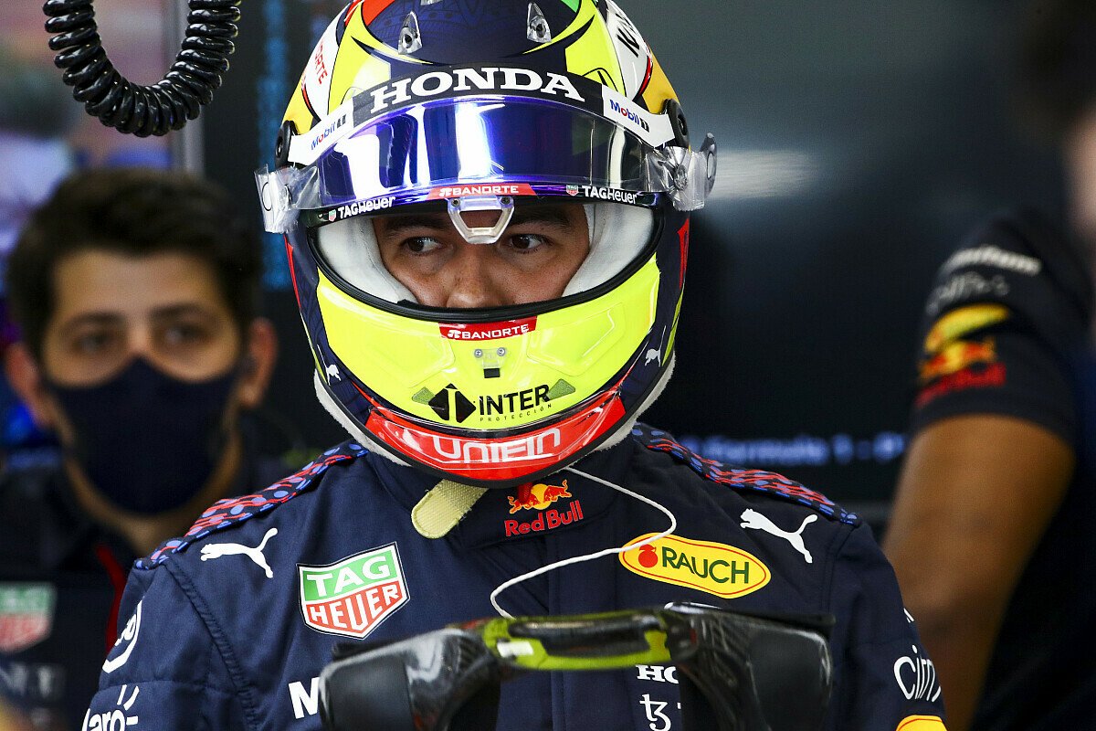Sergio Perez steckte im Formel-1-Sprint in Brasilien hinter Carlos Sainz fest