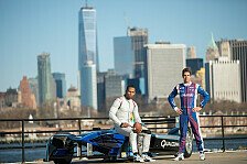 Formel E - New York Giants-Spieler Cruz im Formel-E-Auto