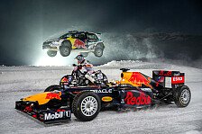 Irrer Red Bull Showrun: Verstappen mit Formel-1-Auto auf Eis