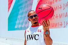 Einstimmung auf Miami: Hamilton tauscht Auto gegen Basketball