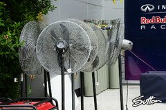 Ventilatoren sollen Abkühlung verschaffen - Foto: Sutton