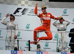 Sebastian Vettel gewann den Malaysia GP 2015 - Foto: Sutton
