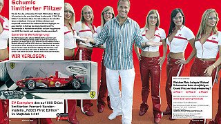 Zu guter letzt gibt es natürlich auch in dieser Ausgabe wieder etwas zu gewinnen: Und zwar 11 Ferrari F2005 Sondermodelle im Maßstab 1:18!, Foto: bpa Sportpresse Zu guter letzt gibt es natürlich auch in dieser Ausgabe wieder etwas zu gewinnen: Und zwar 11 Ferrari F2005 Sondermodelle im Maßstab 1:18!, Foto: bpa Sportpresse