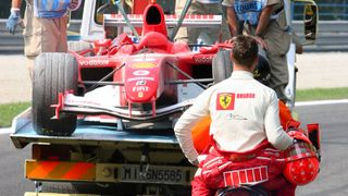 Italien GP - M. Schumacher's Crash Italien GP - M. Schumacher's Crash