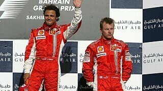 Letztes Jahr zu dieser Zeit waren die Rollen noch vertauscht, Massa triumphierte und Räikkönen sinnierte..., Foto: Sutton