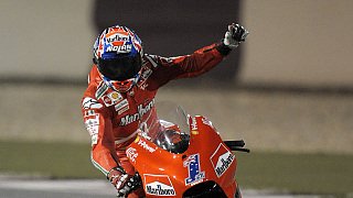 3 - Ducati-Fahrer haben in den vergangenen drei Jahren das erste Rennen der Saison gewonnen - Loris Capirossi in Jerez 2006 und Casey Stoner die vergangenen beiden Jahre in Katar., Foto: Ducati