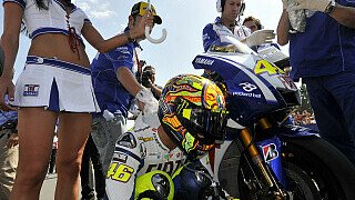 3 - Valentino Rossi stand bei den letzten drei MotoGP-Rennen auf der Pole Position. Damit stellt er seine längste Pole-Serie für Yamaha ein, die er bei den letzten beiden Rennen 2006 und dem ersten Rennen 2007 aufstellte., Foto: Milagro