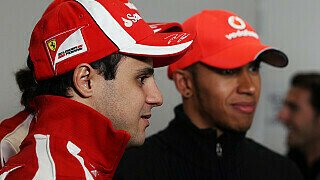 Lewis Hamilton und Felipe Massa sind die Streithähne der Saison. Beim letzten Rennen in Indien kamen sich die beiden erneut in die Quere. Sogar die Teamchefs halten sich mittlerweile aus den Streiterein heraus. Wie weit kann das Duell in den verbleibenden zwei Grand Prix' noch gehen?, Foto: Sutton