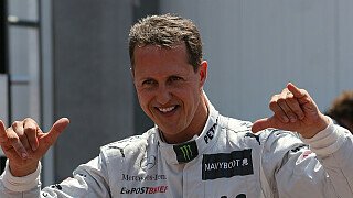 Vor dem Rennen in Monaco hatte Michael Schumacher 2012 prognostiziert, die sechste Startposition zu erreichen - seine Strafversetzung um fünf Ränge bereits einkalkuliert. Er sollte Recht behalten. Nach dem Frankreich GP im Jahr 2006 sicherte sich der Mercedes-Pilot erstmals wieder die Bestzeit im Qualifying. Was im Rennen aus der sechsten Position noch möglich ist, muss nun der Sonntag zeigen., Foto: Sutton
