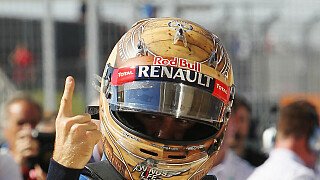 Eines ist klar: Sebastian Vettel gehört zu den absoluten Helm-Freaks im Fahrerlager. Der Weltmeister wechselt seine Kopfbedeckungen fast so häufig wie seine Socken. Klicken Sie sich durch die Galerie und schauen Sie, was der Heppenheimer diesmal für ausgefallene Helm-Designs am Start hatte., Foto: Red Bull