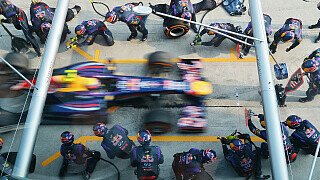 Webber in der Box der Schnellste