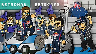 Comic: Stunk bei Red Bull Racing