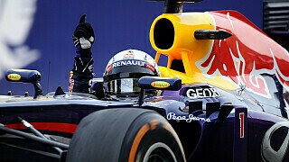 Sebastian Vettel, Red Bull:>/b> "So eine Pace hatten wir heute überhaupt nicht erwartet. Ich konnte das Rennen kontrollieren und die Abstände halten. Wir konnten bis zum Ende Druck machen.", Foto: Sutton