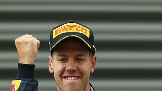 Sebastian Vettel, Red Bull: Ich kann das Gefühl, zum ersten Mal auf der Spitze des Podiums zu stehen, nicht beschreiben. Monza war einer der besten Orte dafür, wegen der tausenden leidenschaftlichen Fans, die darunter stehen, das verleiht einem einfach Gänsehaut., Foto: Red Bull