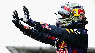 Sebastian Vettel drückte auch dem WM-Finale in Brasilien seinen Stempel auf. Der Red-Bull-Pilot gewann das neunte Rennen nach der Sommerpause und stellte damit Alberto Ascaris Uralt-Rekord ein, der ebenfalls neun Siege en suite feierte, allerdings verteilt auf zwei Saisons., Foto: Red Bull