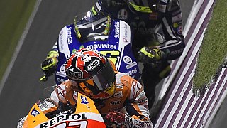 Katar GP - Zweikampf Marquez vs. Rossi