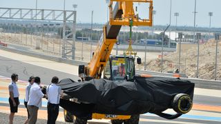 Bahrain III - Magnussen-Unfall