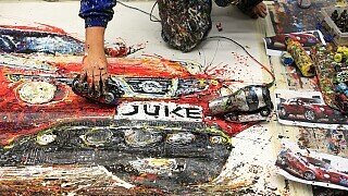 Malen mit Autos: Der Nissan Juke als Kunstwerk 