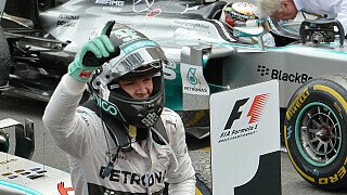 Nico Rosberg: Es ist ein ganz besonderer Tag für mich. Lewis ist gut gefahren und hat permanent Druck gemacht. Ich bin aber cool geblieben und habe am Ende einen Vorsprung herausgefahren. Zwischendurch wurde es knapp mit dem Benzin, was ein großer Schock für mich war. Ich musste dann meine Fahrweise umstellen, musste beispielsweise andere Gänge fahren. Das war eine echt große Herausforderung., Foto: Sutton