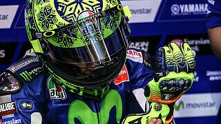 Rossis Hinterreifen nach fünf Runden kaputt