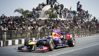 Red Bull Showrun in Hyderabad, Indien Red Bull Showrun in Hyderabad, Indien