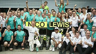 The Times: "Kalt wie Eis bestraft Rosberg den Fehler von Hamilton und startet das WM-Duell ganz neu. Monza mag Ferraris Hausstrecke sein, aber der italienische Grand Prix gehörte allein Mercedes und Nico Rosberg. Lewis ist not amused.", Foto: Mercedes-Benz