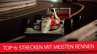Top-6: Strecken mit den meisten Grands Prix
