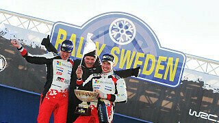 Jari-Matti Latvala bescherte Toyota bei der Rallye Schweden 2017 den ersten Sieg des Comebacks als Werksteam in der WRC. Toyota war bereits von 1982 bis 1999 mit einer Werksmannschaft in der höchsten Klasse des Rallyesports aktiv. In dieser Zeit fuhren sieben Fahrer Siege für Toyota ein. Motorsport-Magazin.com präsentiert Latvalas Vorgänger von Sainz bis Schwarz., Foto: Toyota Gazoo Racing