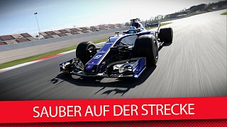 Der neue Sauber unterwegs auf der Strecke