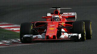 Die schnellste Runde bei den Wintertests 2017 ging an Kimi Räikkönen. Der Ferrari-Pilot umrundete den Circuit de Barcelona-Catalunya am letzten Tag auf dem Supersoft-Reifen in 1:18.634 Minuten., Foto: Sutton