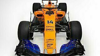 McLaren überrascht die Formel-1-Welt bei der Präsentation seines Autos für 2018. Das Papaya-Orange hatten die meisten zwar längst erwartet. Aber nicht die blauen Elemente an den Flügeln. Doch was steckt hinter dem neuen Look? Ein Blick in die Geschichtsbücher., Foto: McLaren