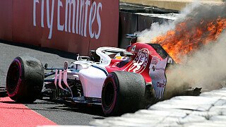 Formel 1 2018: Frankreich GP - Feuer-Unfall Marcus Ericsson Formel 1 2018: Frankreich GP - Feuer-Unfall Marcus Ericsson