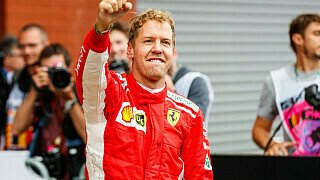 Sebastian Vettel muss nach dem glanzvollen Ferrari-Sieg in Spa von der Presse endlich mal nicht einstecken. Im Gegenteil: Superlative ohne Ende. Nur in England findet man einen Makel ..., Foto: Sutton