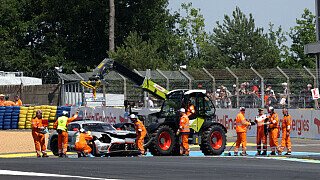 24h Le Mans, 1. Training: Schwerer Mercedes-Unfall sorgt für Rot, Bestzeit für Cadillac
