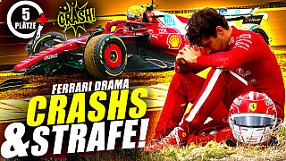 2 Crashs und 1 Strafe! Ferrari-Drama um Hamilton & Leclerc 2 Crashs und 1 Strafe! Ferrari-Drama um Hamilton & Leclerc