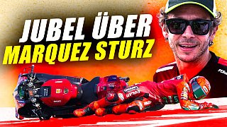 Rossi-Clique jubelt nach Marc Marquez' MotoGP-Sturz in Misano