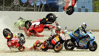 Heftigster Massencrash der MotoGP?