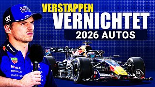 Max Verstappen vernichtet Autos 2026: F1-Karriereende droht