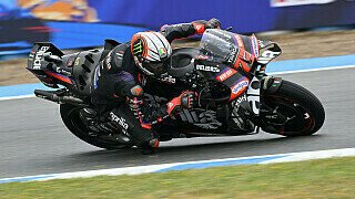 Aprilia schon vor Regen im Pech