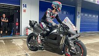 Aprilia zeigt 850er-Motorrad für 2027 bei MotoGP-Test in Jerez Aprilia zeigt 850er-Motorrad für 2027 bei MotoGP-Test in Jerez