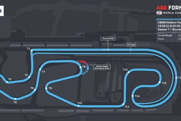 Das Streckenlayout für den Puebla ePrix der Formel E - Foto: Formula E