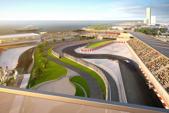 Die Formel-1-Piloten fahren durch ein stadionähnliches Areal - Foto: Dschidda Corniche Circuits