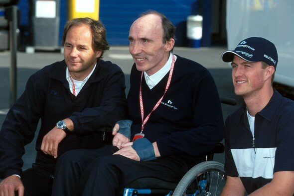 Gerhard Berger mit Frank Williams und Ralf Schumacher - Foto: LAT Images