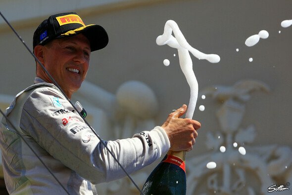 Michael Schumacher erzielte beim Europa GP 2012 in Valencia sein letztes Podium - Foto: Sutton