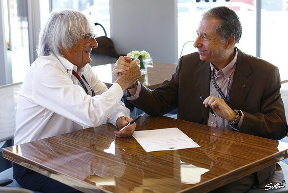 Bernie Ecclestone und Jean Todt haben Verträge bis 2020 ausgehandelt - Foto: Sutton