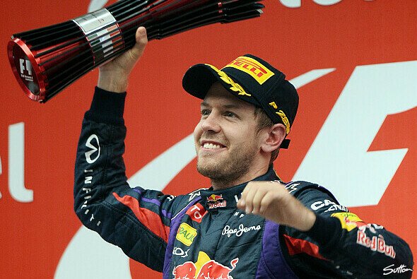 Sebastian Vettel auf dem Podium: 122 mal platzierte er sich in den Top-3. - Foto: Sutton